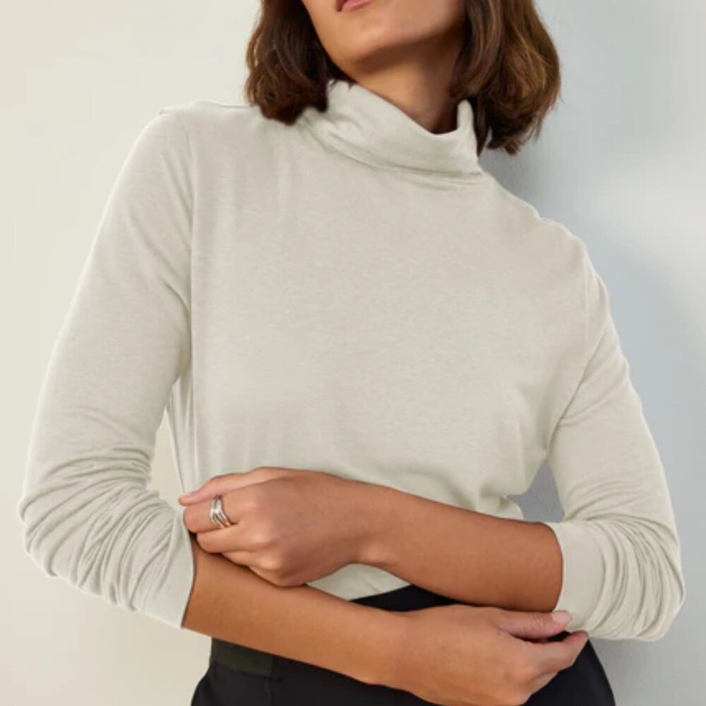 Aday Wool Mock Neck Top - M